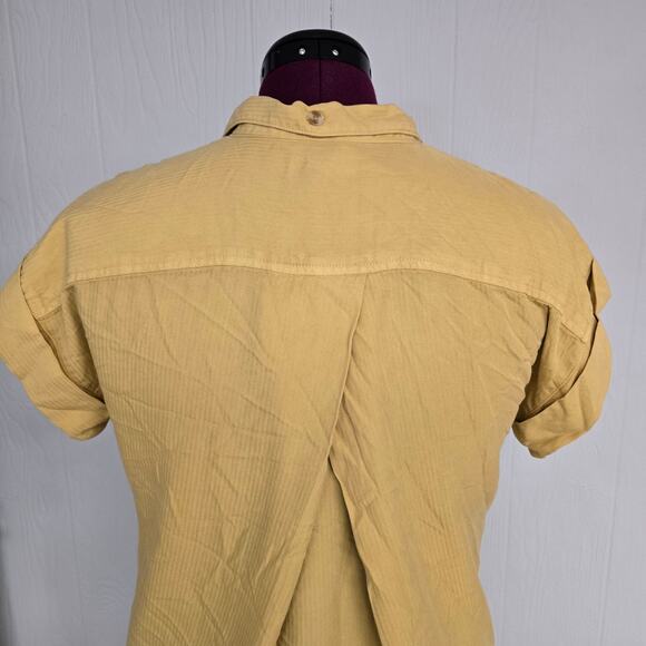 NEW NWT Women's Thread and Supply Golden Yellow Lyocell Button Down Top | XS - Picture 7 of 12